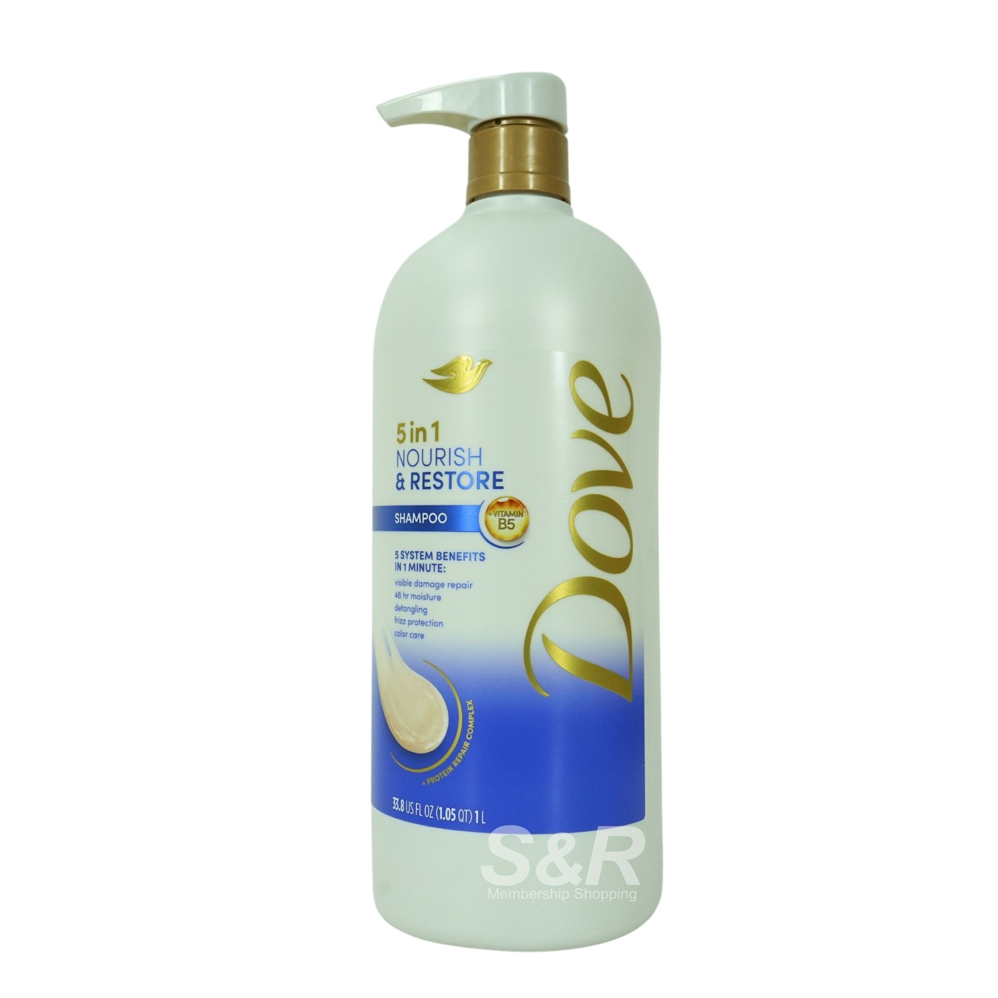 Dove 5in1 Nourish & Restore Shampoo 1L